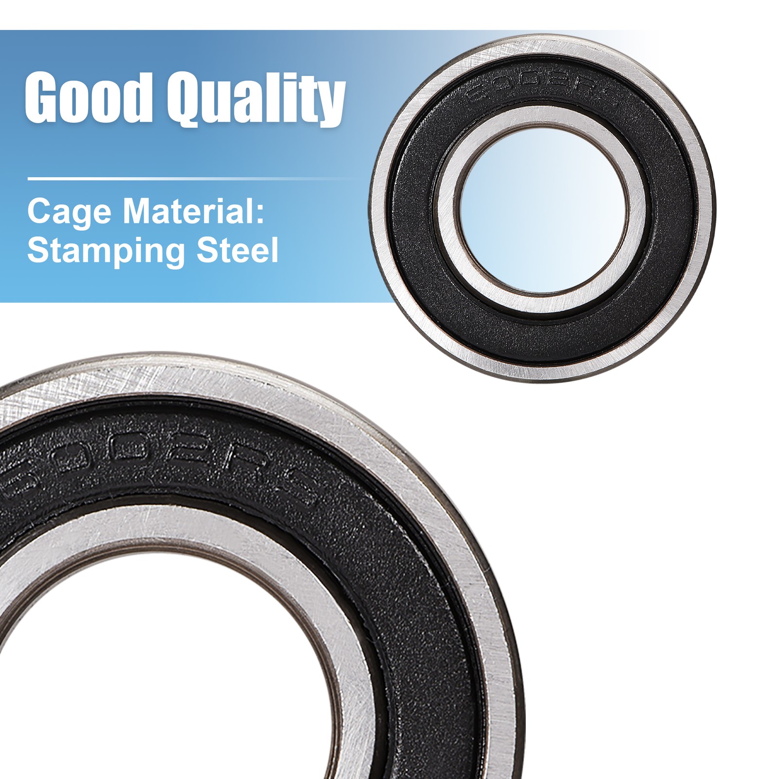 10pc 6002-2RS Ball Bearings Double Sealed 15mmx32mmx9mm High Carbon Steel Z1
