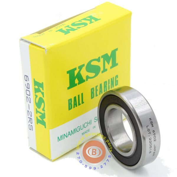 6902-2RS 15mm Radial Ball Bearing with Rubber Seals – KSM Japan