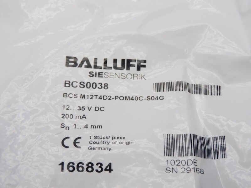BALLUFF BCSM12T4D2-POM40C-S04G BCS0038 12-35VDC NSMP