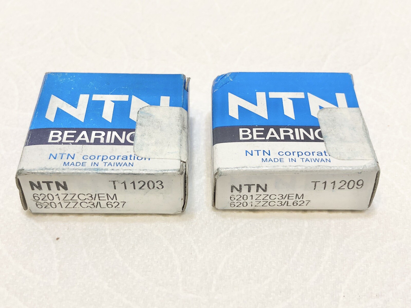 (2 pcs) NTN 6201ZZC3/L627 Radial Ball Bearing 12mm Bore 32mm Outside