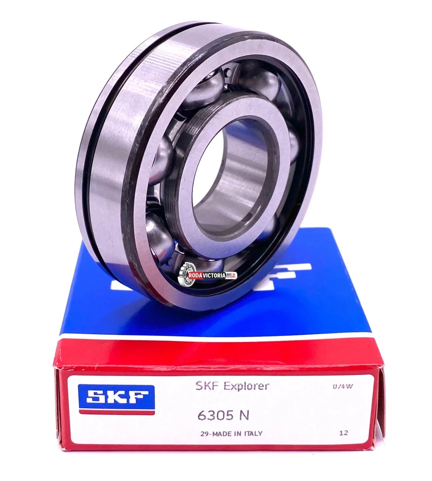 SKF 6305 N Ball Bearing, Open Type with a Groove for Snap Ring 25x62x17 mm