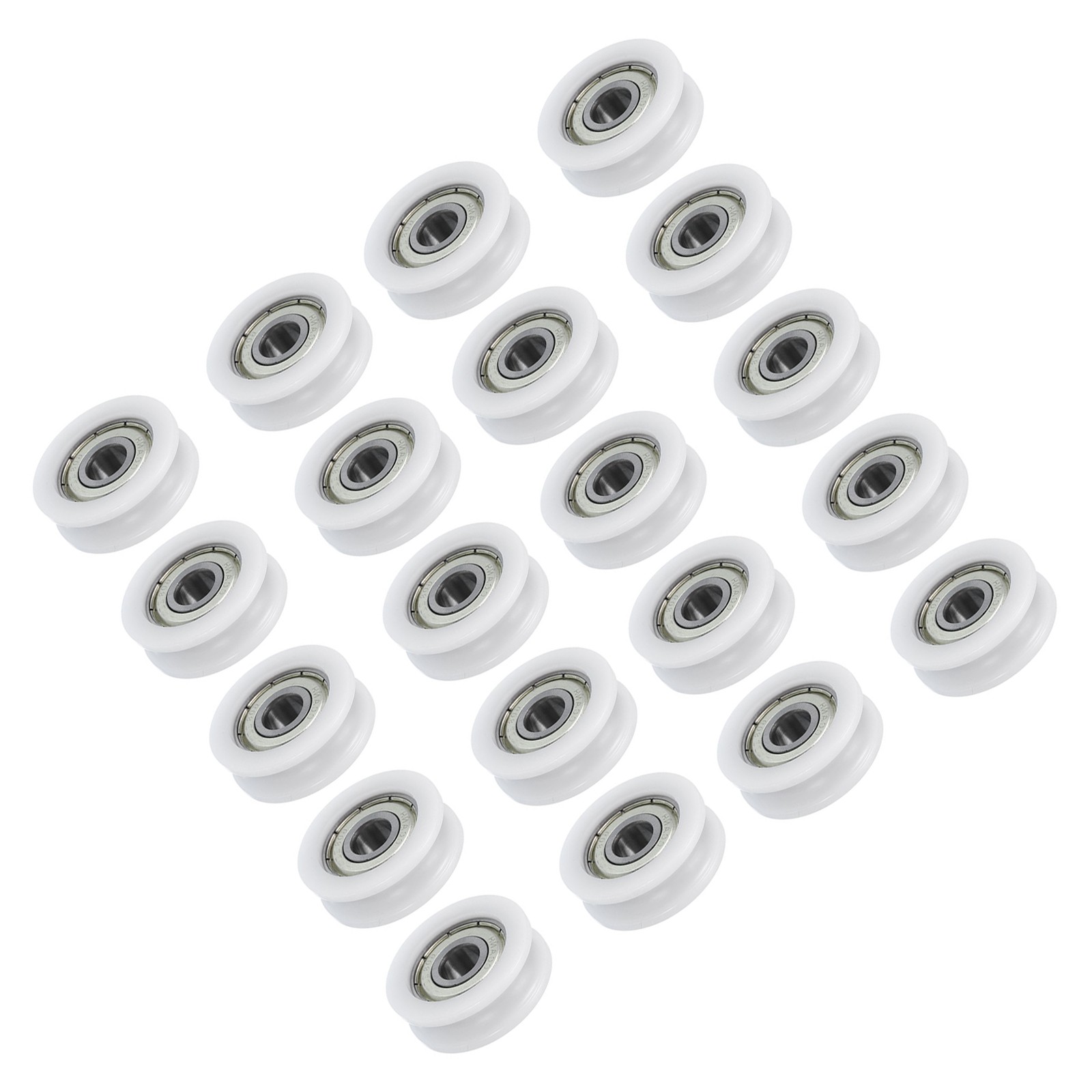 20pcs U608ZZ Nylon Pulley U-Groove Ball Bearing 8x30x10mm Roller Wheels