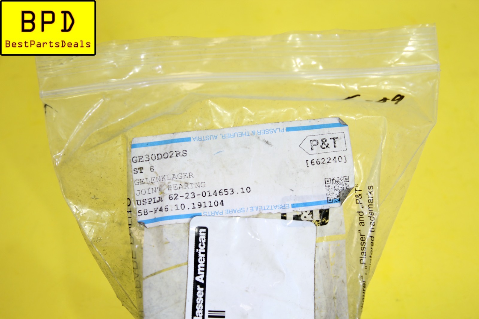 INA Metric 30x47x22 mm Spherical Joint Plain Sealed Bearing GE30-DO-2RS-E