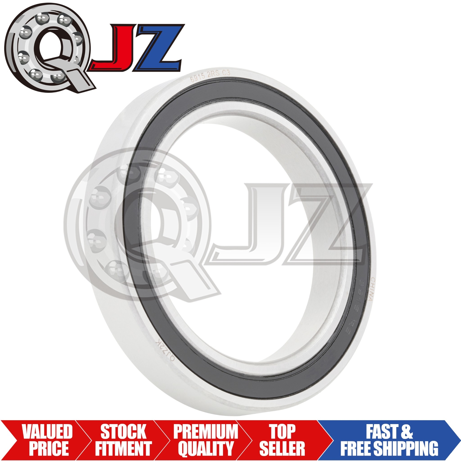 [Qty.1] 6915-2RS Radial/Deep Groove Ball Bearing [72mm ID x 105mm OD x 13mm W]