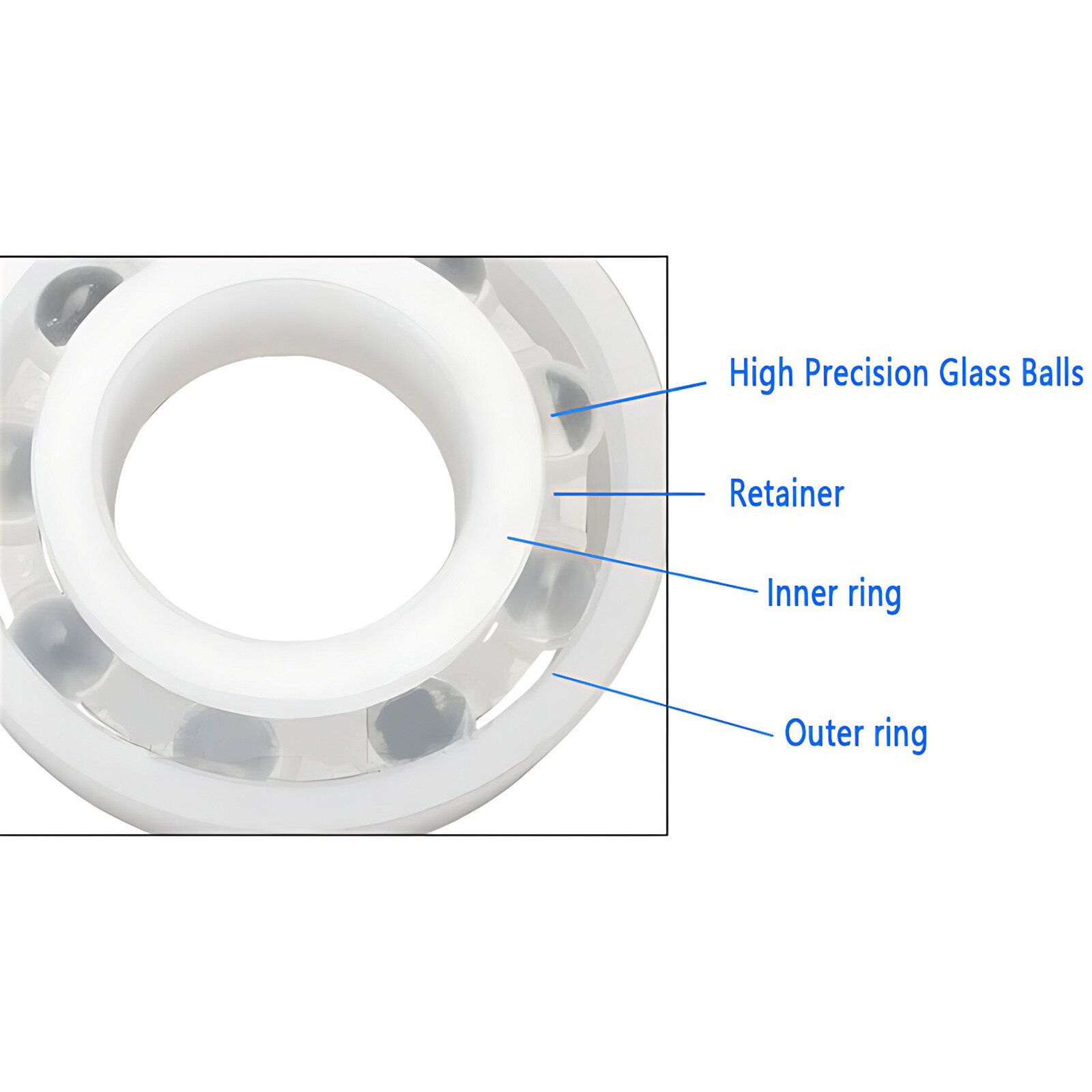 PP Nylon Plastic Precision Ball Bearing Glass Ball Bearings 608 626 6000 – 6006