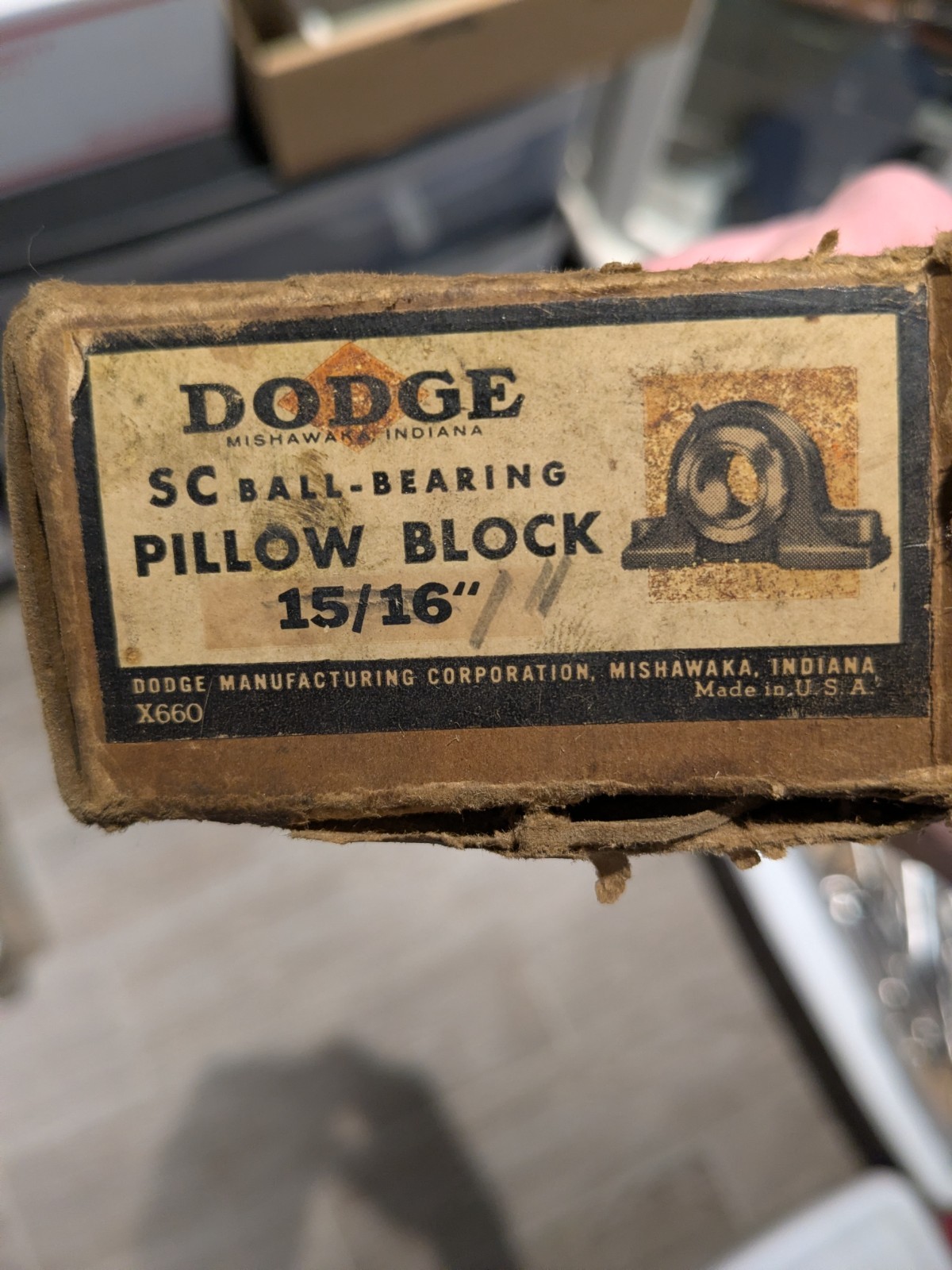 NOS Dodge AA2522A Pillow Block Type “SC” Ball Bearing 15/16″