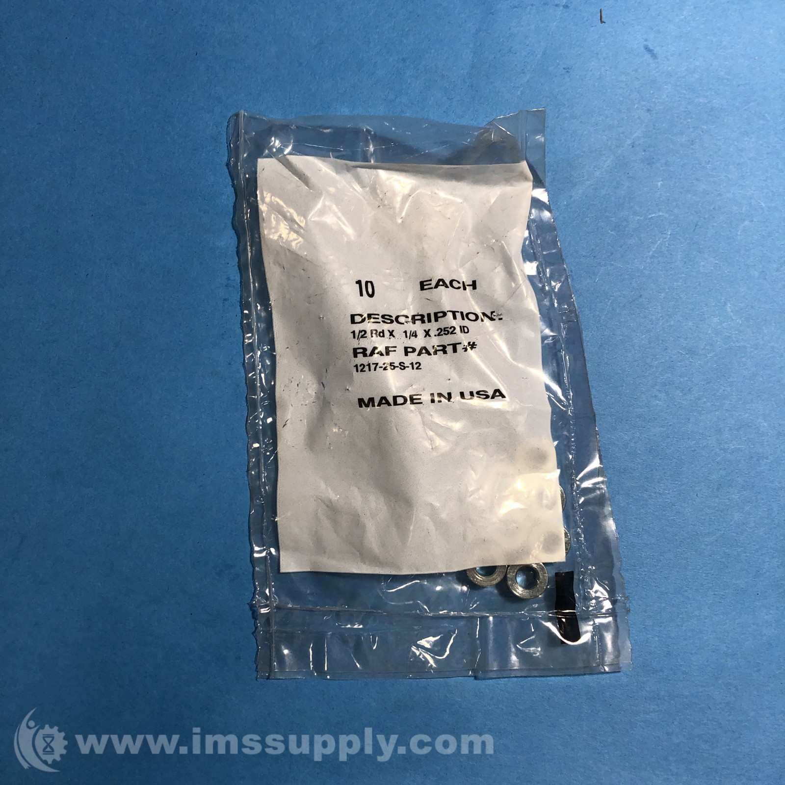 1217-25-S-12 Zinc Plated Round Spacer Pack of 10 4221