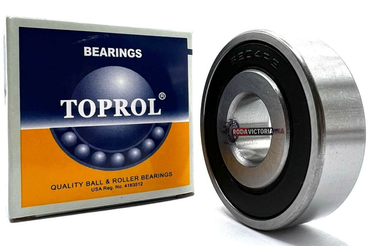 TOPROL 6204-5/8-2RS DEEP GROOVE BALL BEARING, RUBBER SEALED 5/8″x47x14 mm