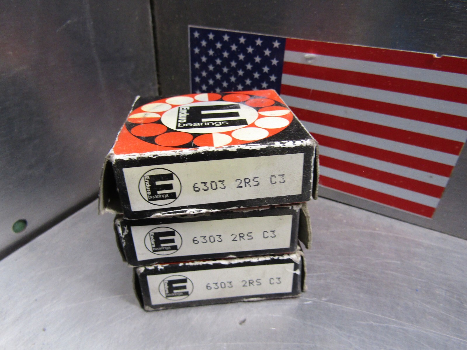Enduro 6303 2RS C3 Ball Bearing Lot of 3!