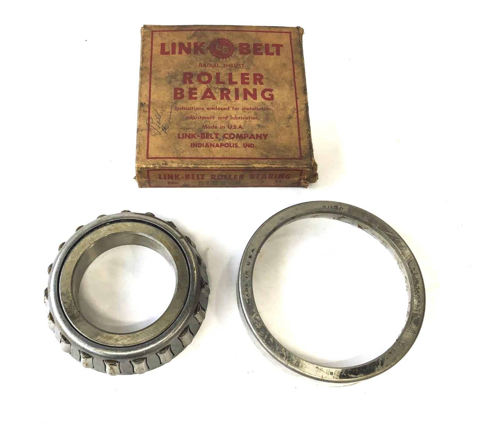 Link-Belt Radial Thrust Roller Bearing 5122-S (51203 B, 51100) NOS