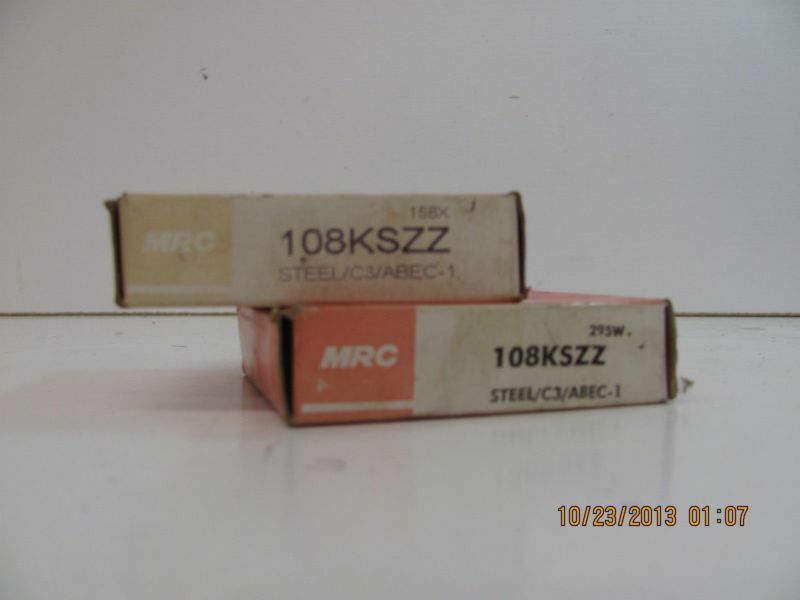 LOT OF 2 MRC 108KSZZ Single Row Ball Bearing