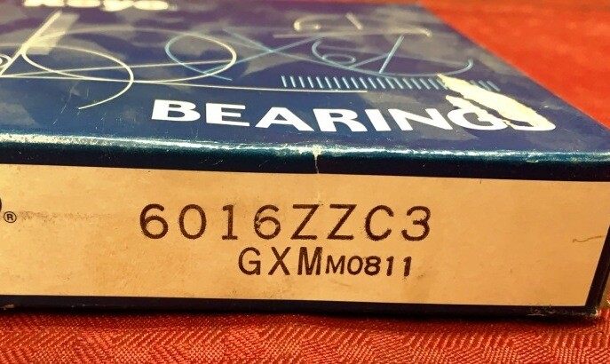 KOYO 6016ZZC3 DEEP GROOVE BALL BEARING BORE: 80MM OUT DIA: 125MM WIDTH: 22MM