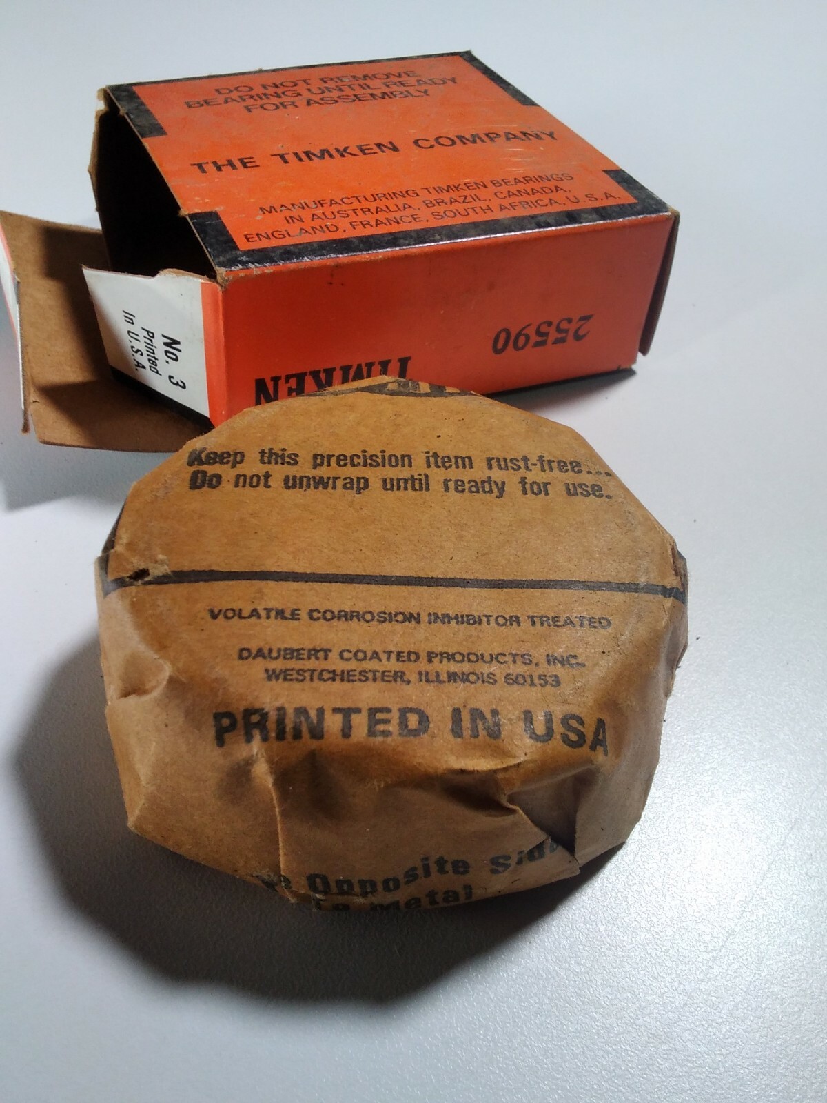 Timken 25590 Tapered Roller Bearing NOS Vtg 1980s Quality Made in USA!