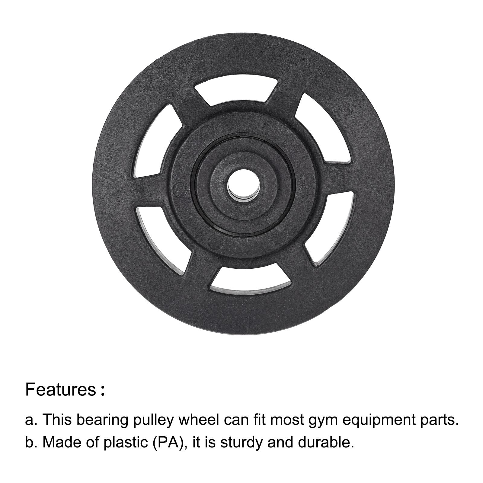 uxcell 4pcs 96mm Bearing Pulley Wheel Cable Fitness Equipment Accessories…