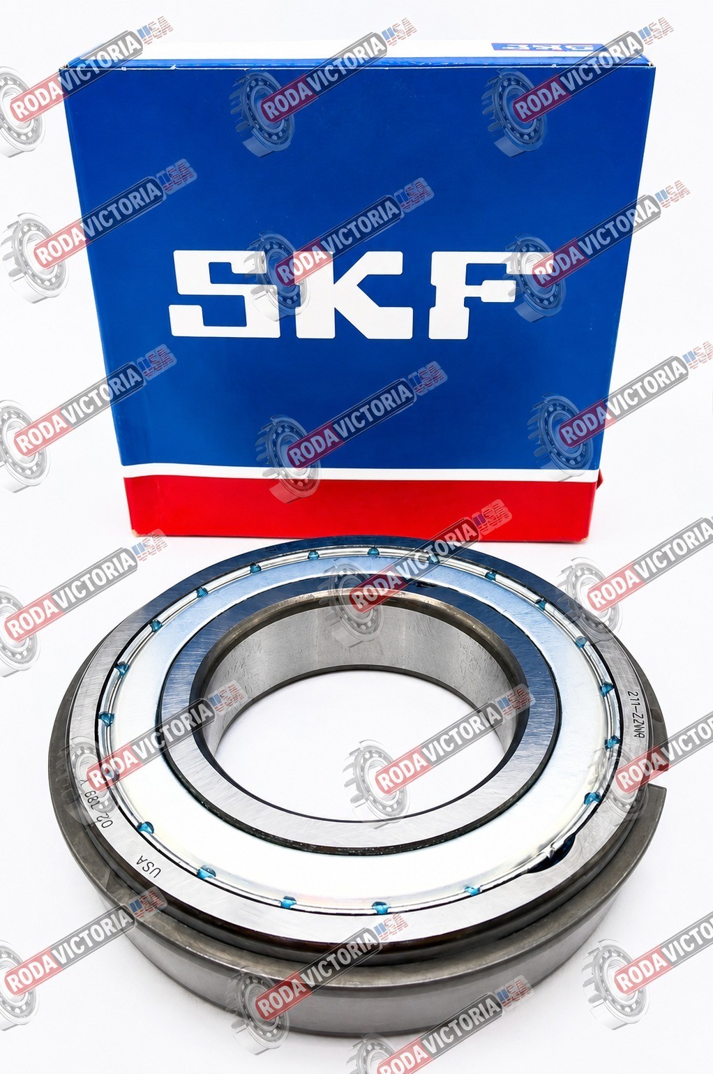 SKF 211 2Z NR Deep Groove Ball Bearing Double Shielded Snap Ring 55x100x21 mm
