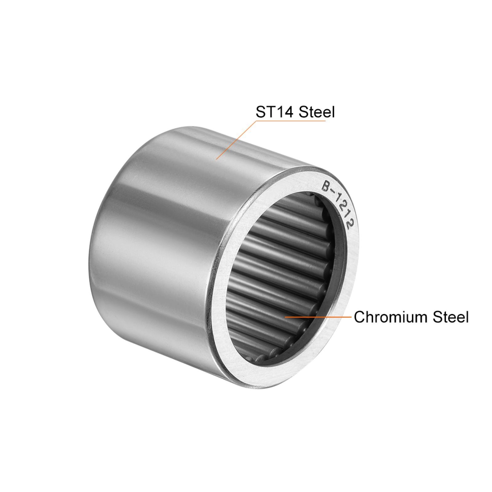 B1212 Needle Roller Bearings 3/4″ x 1″ x 3/4″ Full Complement Drawn Cup 2pcs