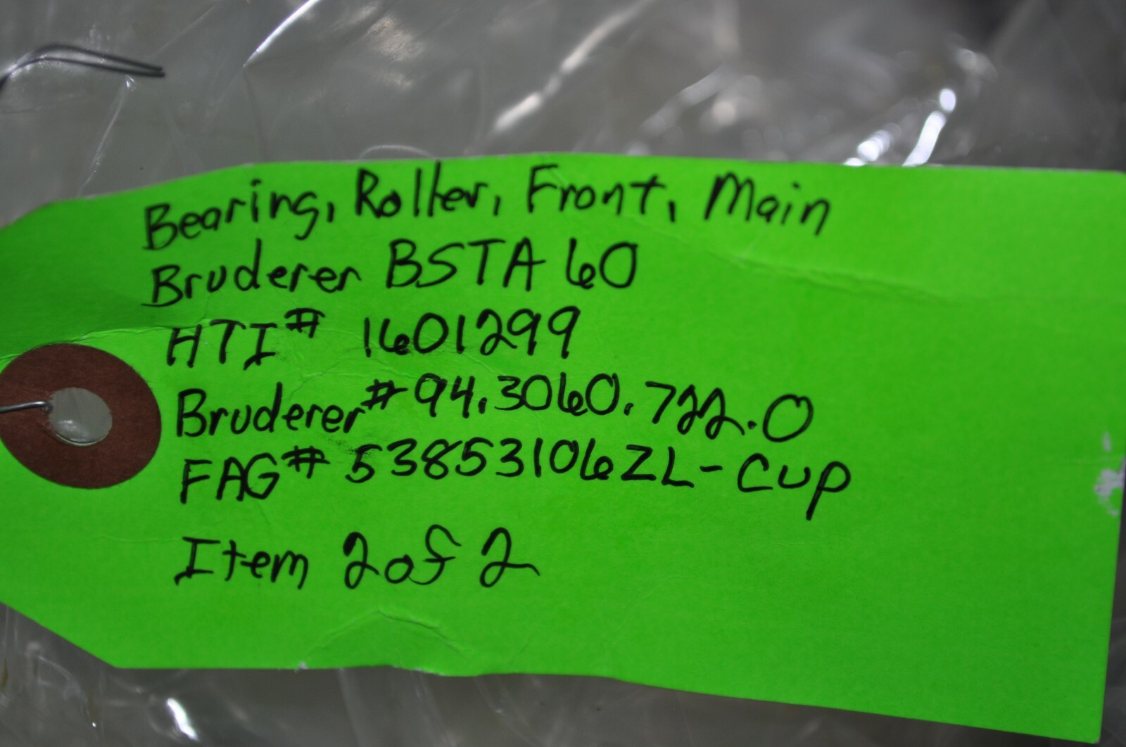 NEW FAG Replacement Main Bearing Set for BRUDERER BSTA-60 250mm OD / 140mm ID