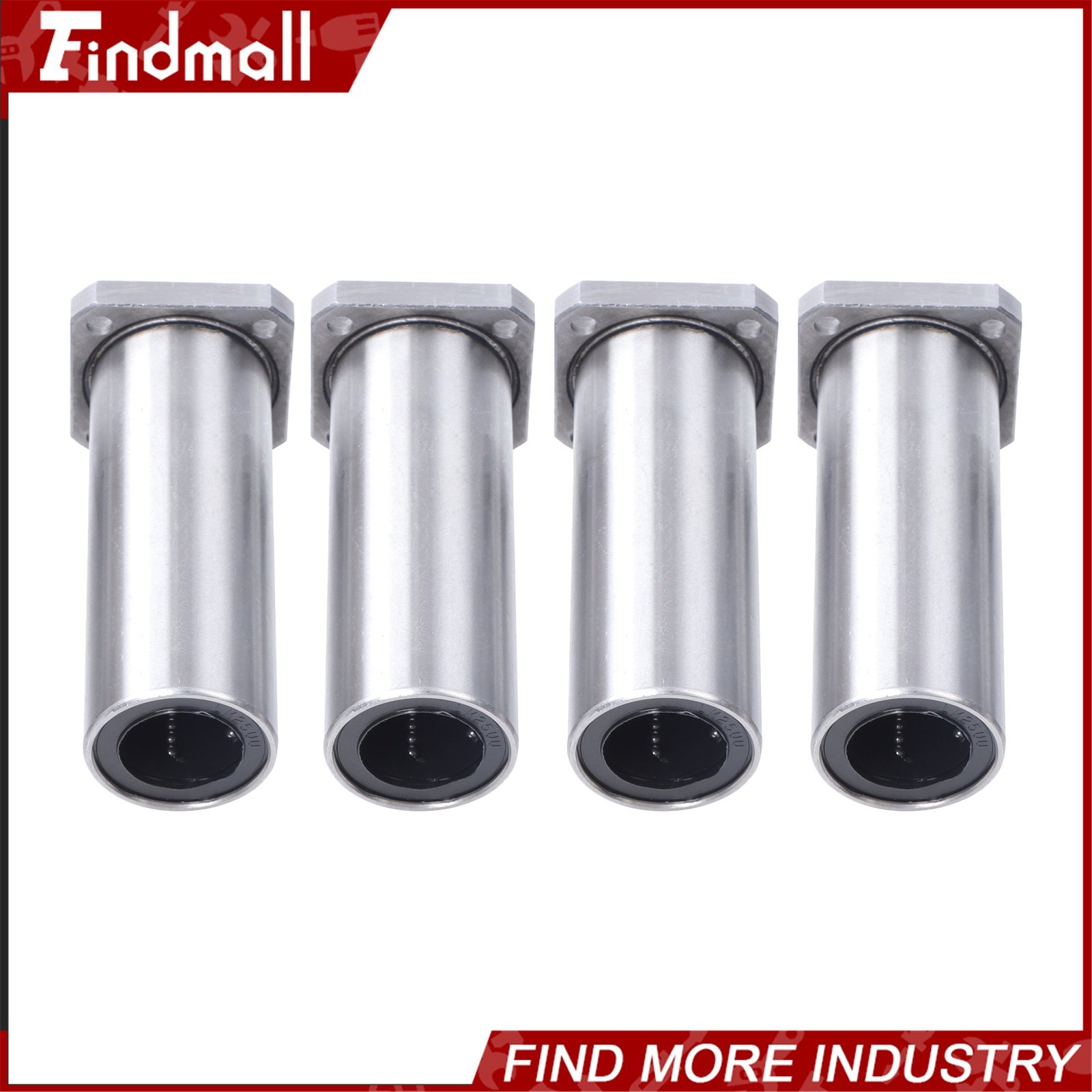 Findmall Steel Cage LMK25UU Linear Bearing 25x40x59mm Square Flange for CNC