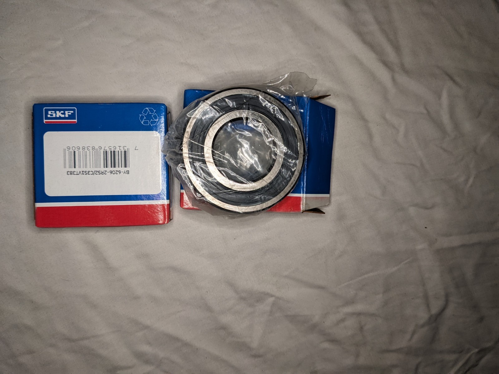 SKF 6206-2RS2/C3S1 High Temp Bearing 30x62x16 FKM Seals Heat Stabilized USA NOS
