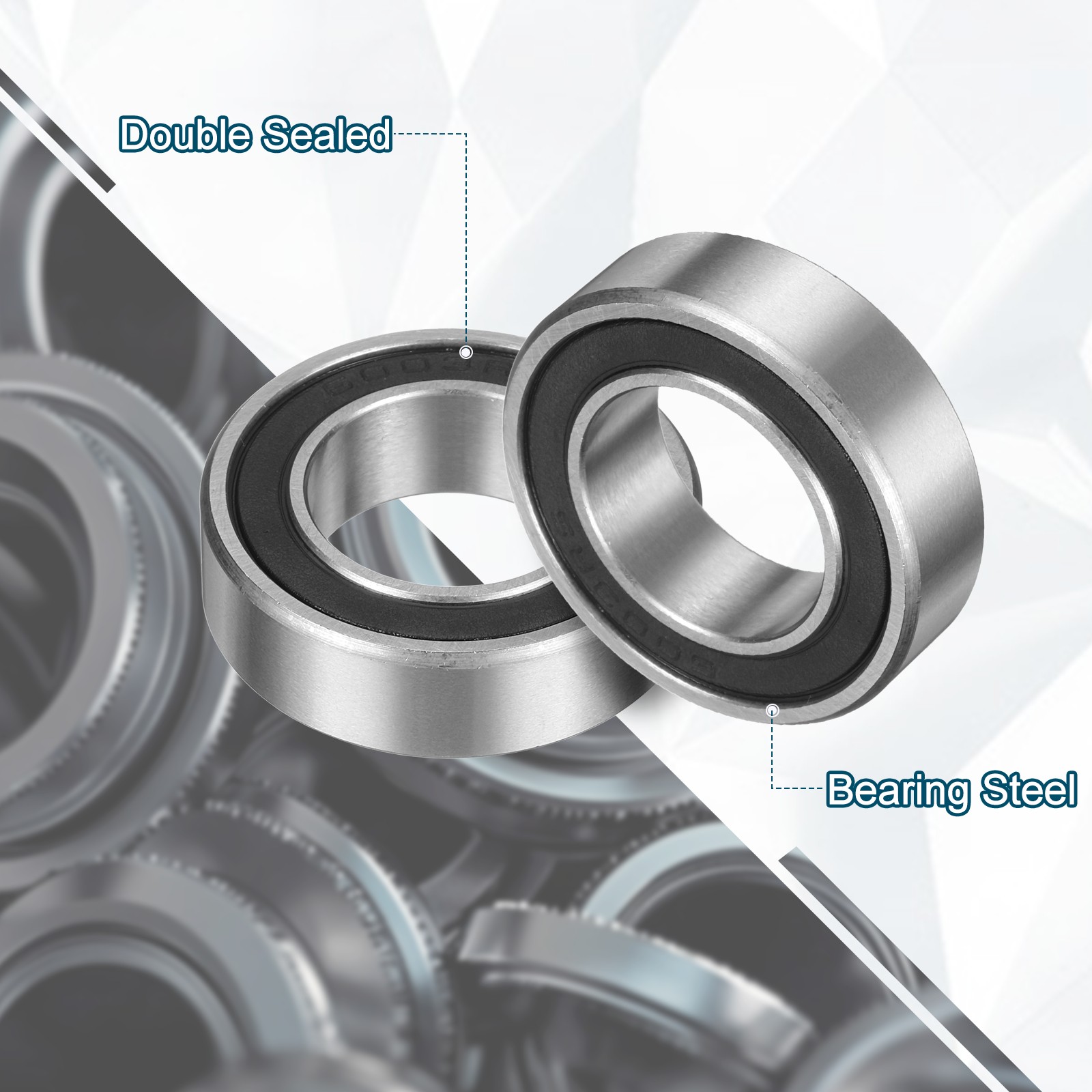 4pcs 203510-2RS Non-Standard Ball Bearings 20mm ID x 35mm OD x 10mm Thickness