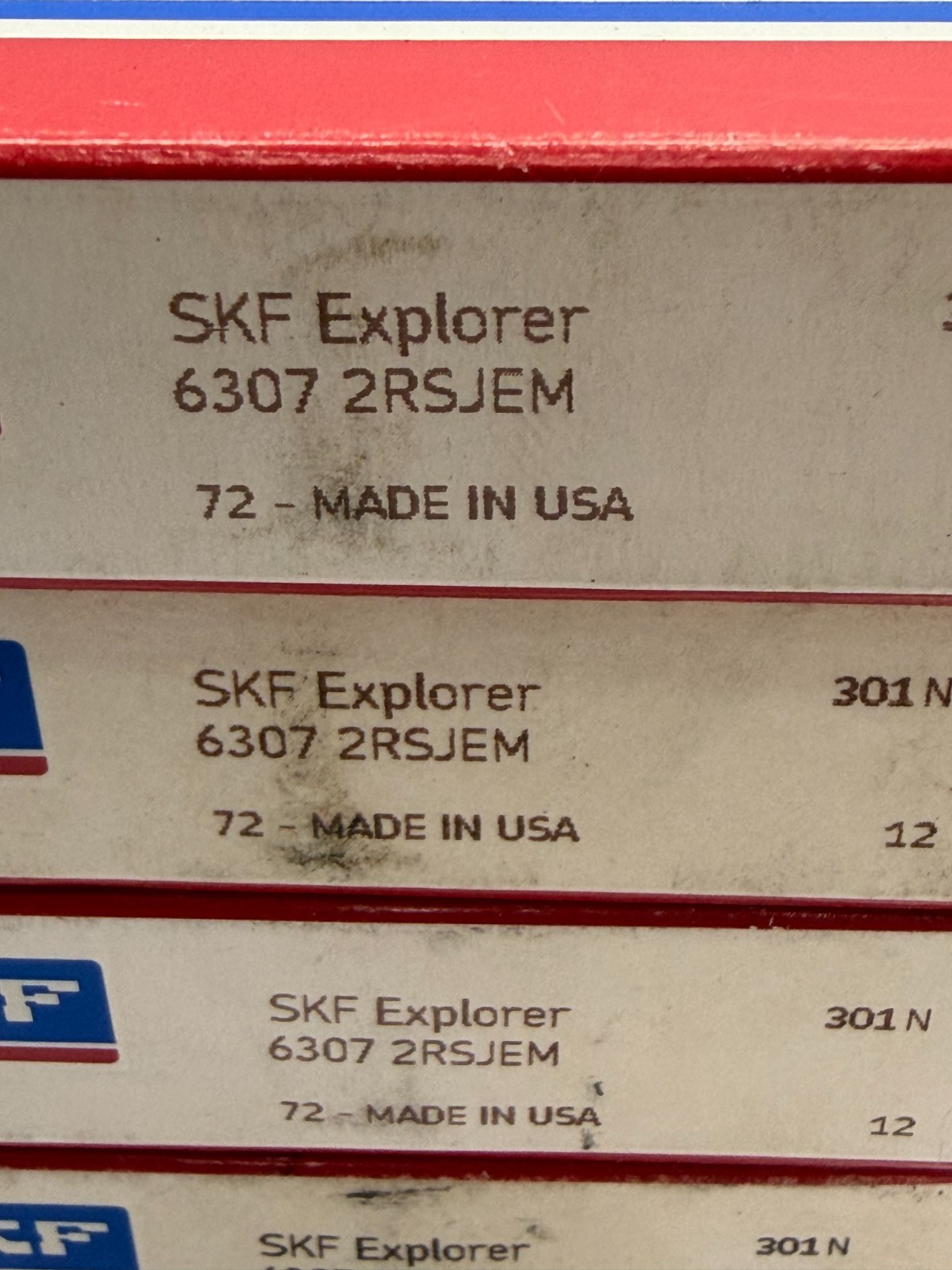 1x SKF 6307-2RSJEM Bearing