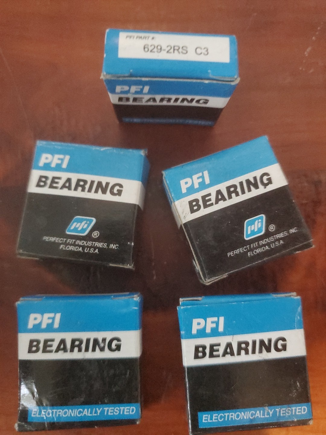 PFI 629-2RS C3 Deep Groove Ball Bearings Lot Of 5 Rubber Sealed 9x26x8 mm