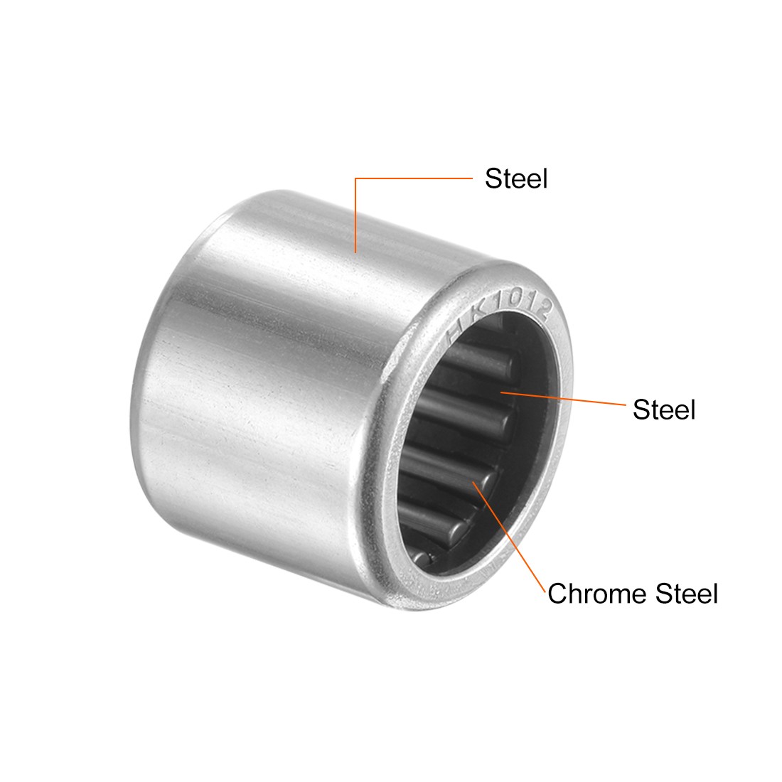 10pcs – HK1012 Needle Roller Bearings 10mm x 14mm x 12mm Chrome Steel Open End