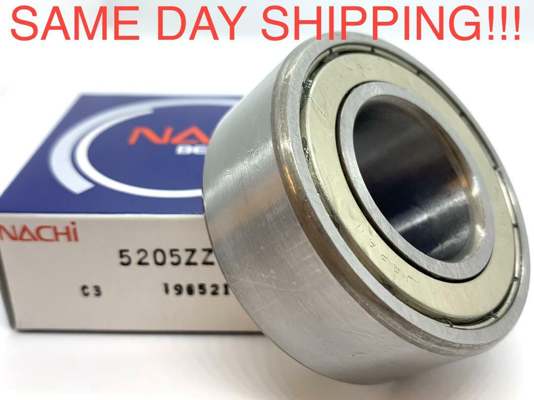 Nachi 5205ZZ Double Row Shielded Angular Contact Bearing 5205-ZZ 25x52mm x 13/16