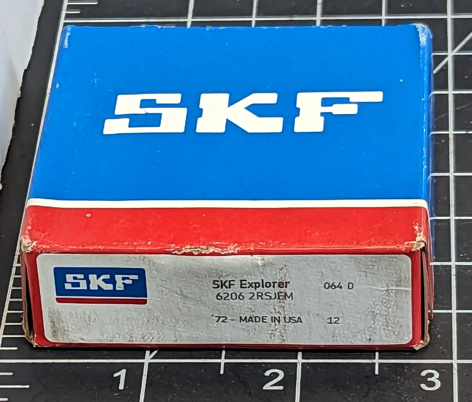 SKF 6206 2RSJEM Deep Groove Ball Bearing, Single Row, Double Seal [C1S4#17