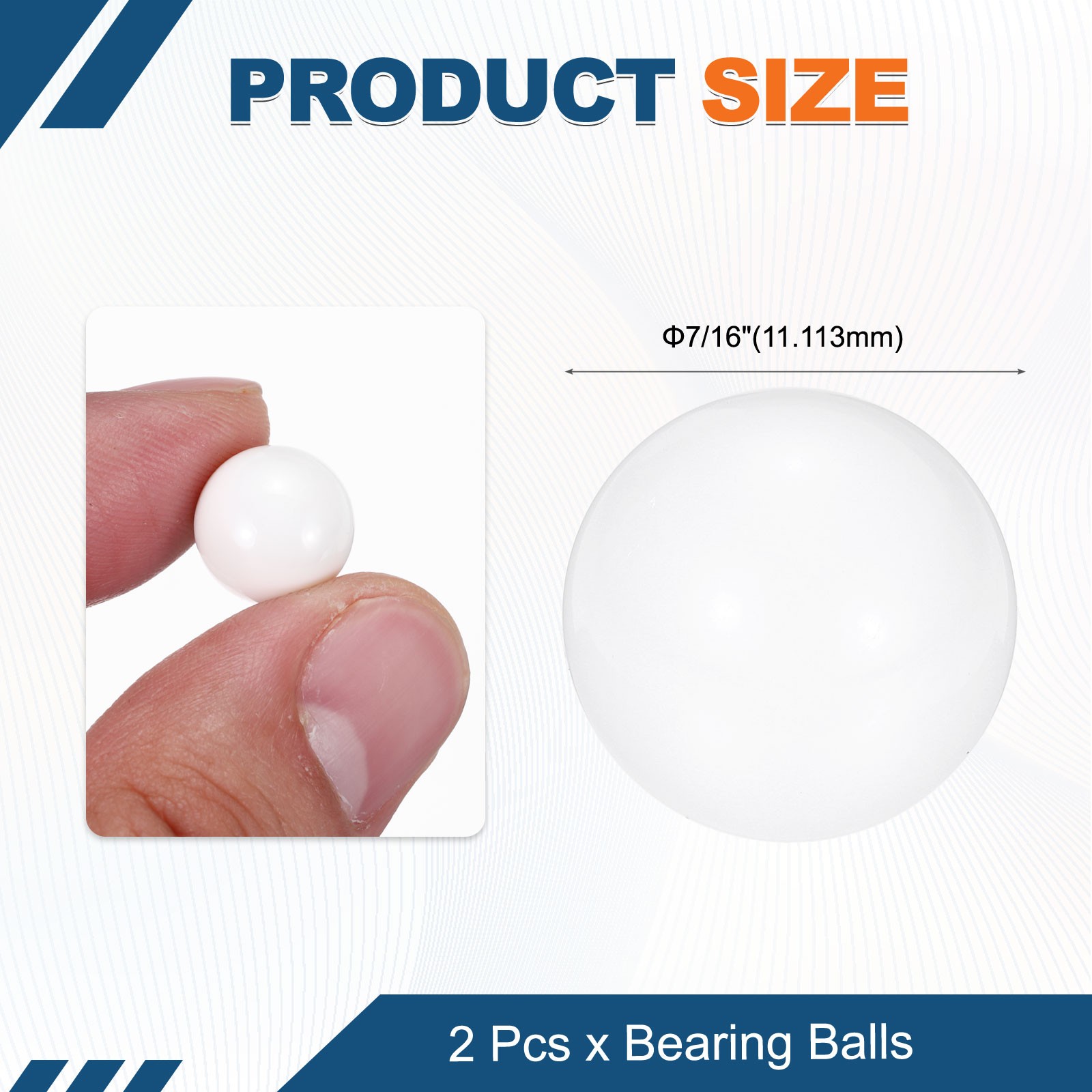 2Pcs Ceramic Balls 7/16″ (11.113mm) Al2O3, Precision G10