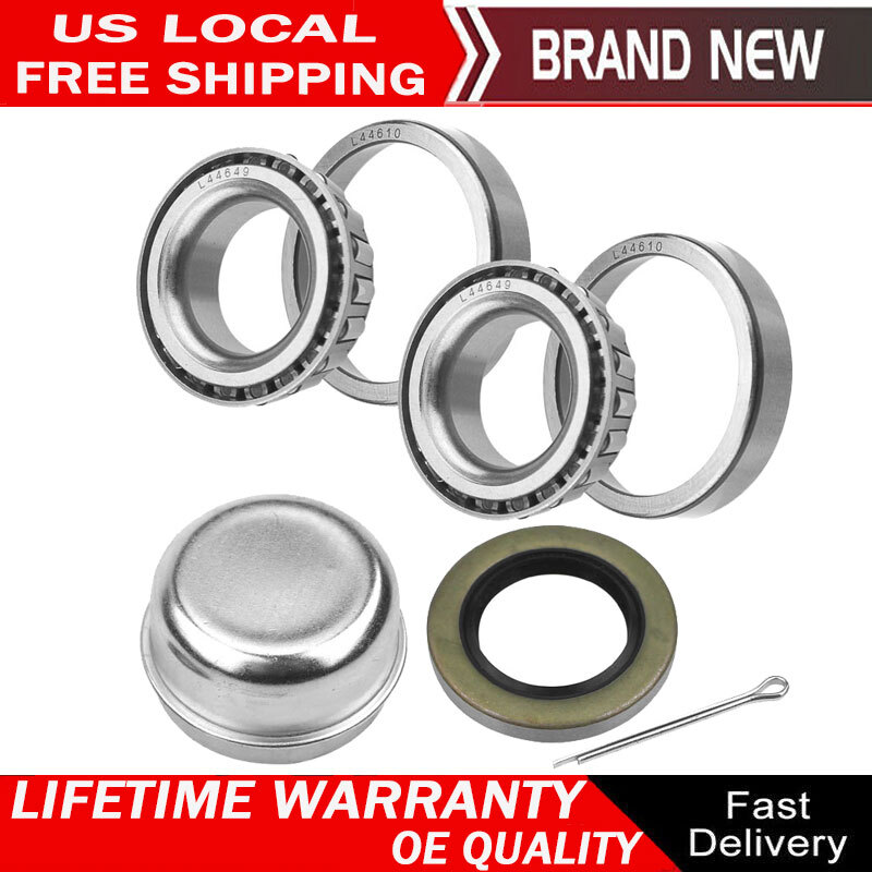 Trailer Hub Wheel Bearing Kit L44649 Seal 1.25” for 2000# EZ Lube Axles 1.00″