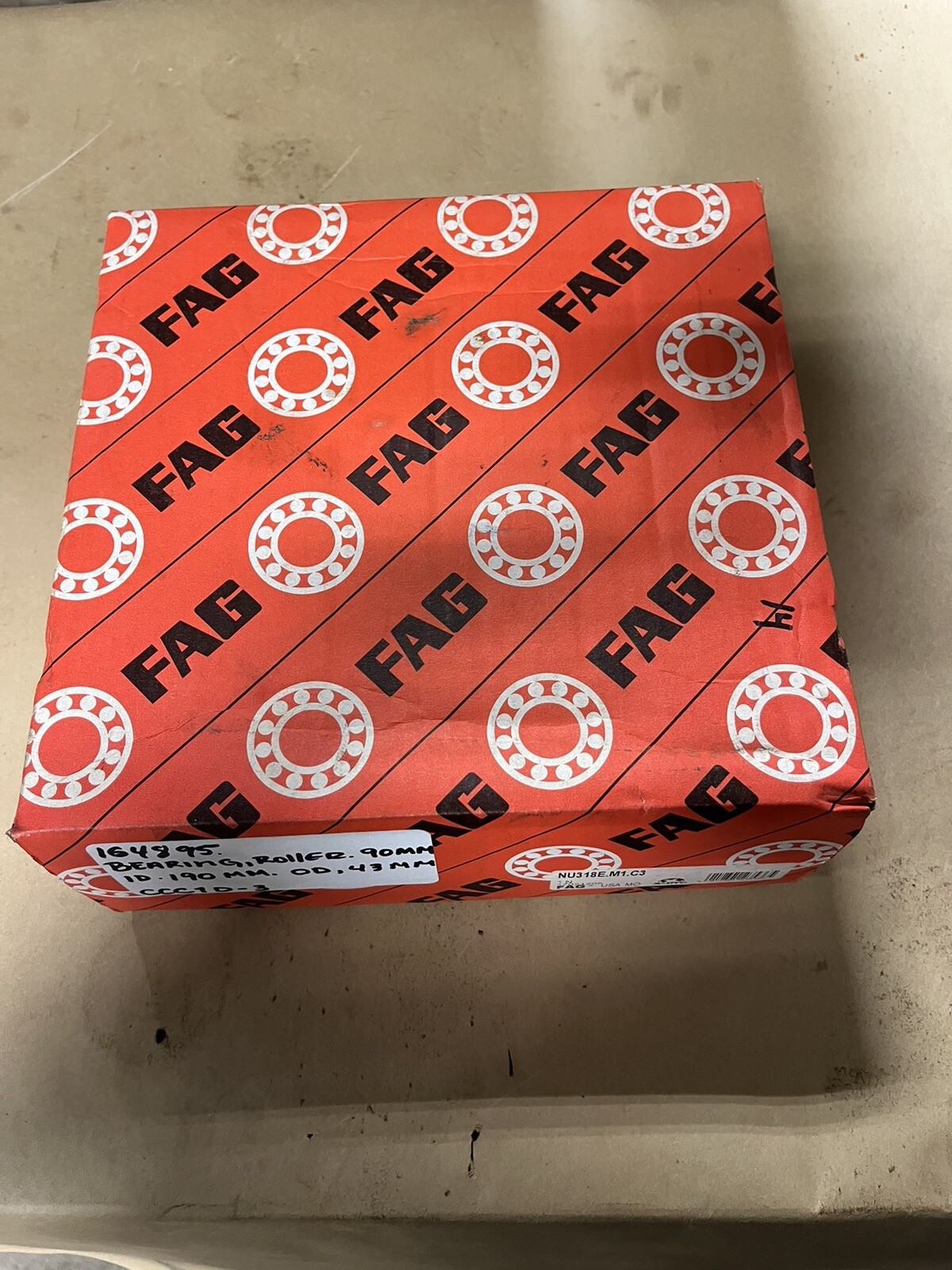 FAG NU318 E M1 C3 CYLINDRICAL ROLLER BEARING 90x190x43mm
