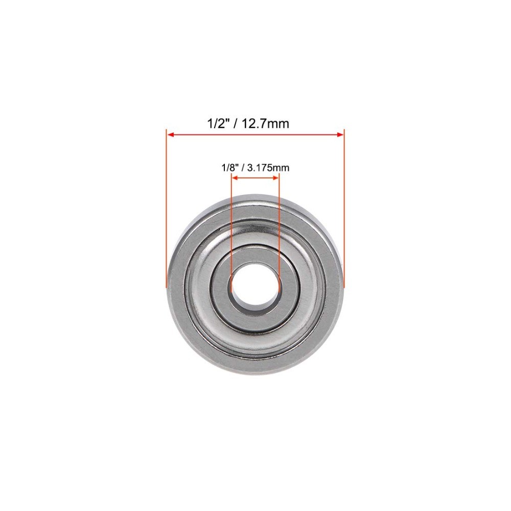 R2AZZ Deep Groove Ball Bearing 1/8×1/2×11/64-in Lever Bearings, 10-30PCS