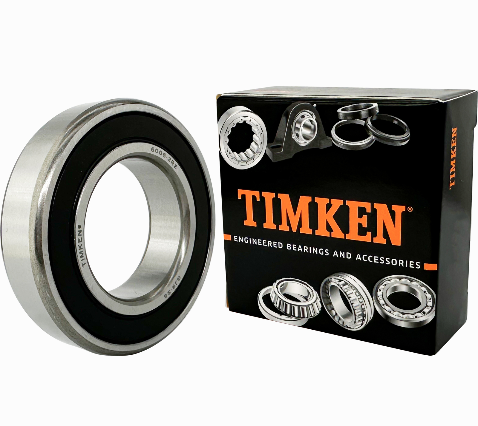2PCS TIMKEN 6006-2RS 30X55X13MM Double Rubber Seal Bearings