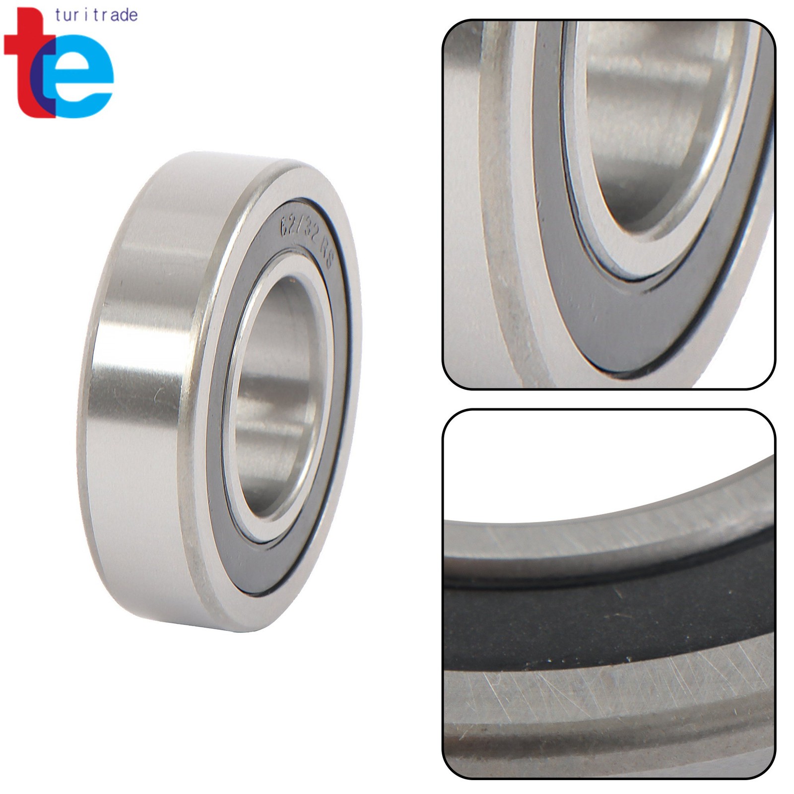 4pcs 62/32-2RS Sealed Ball Bearings 32mm x65mm x17mm Industrial