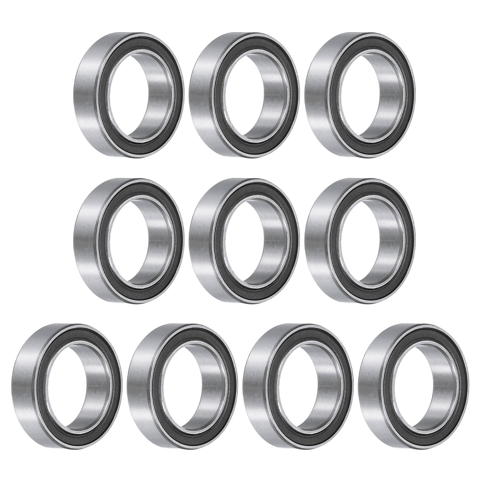 10pcs 6700-2RS Ball Bearing 10x15x4mm, Chrome Steel Rubber Seals, ABEC 3