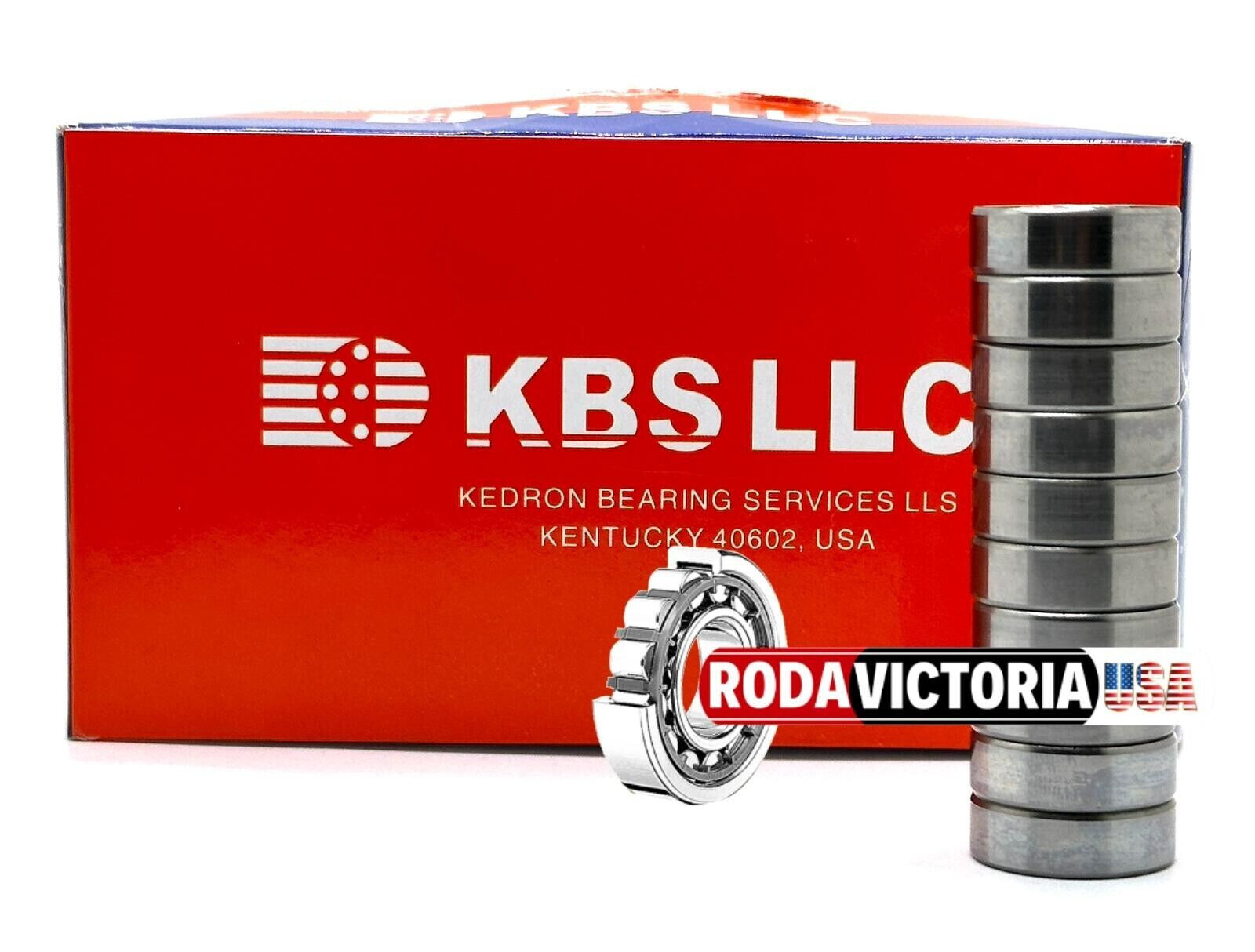 KBS QTY. 10 PCS 608-2RS DEEP GROOVE BALL BEARING, RUBBER SEALED 8x22x7mm