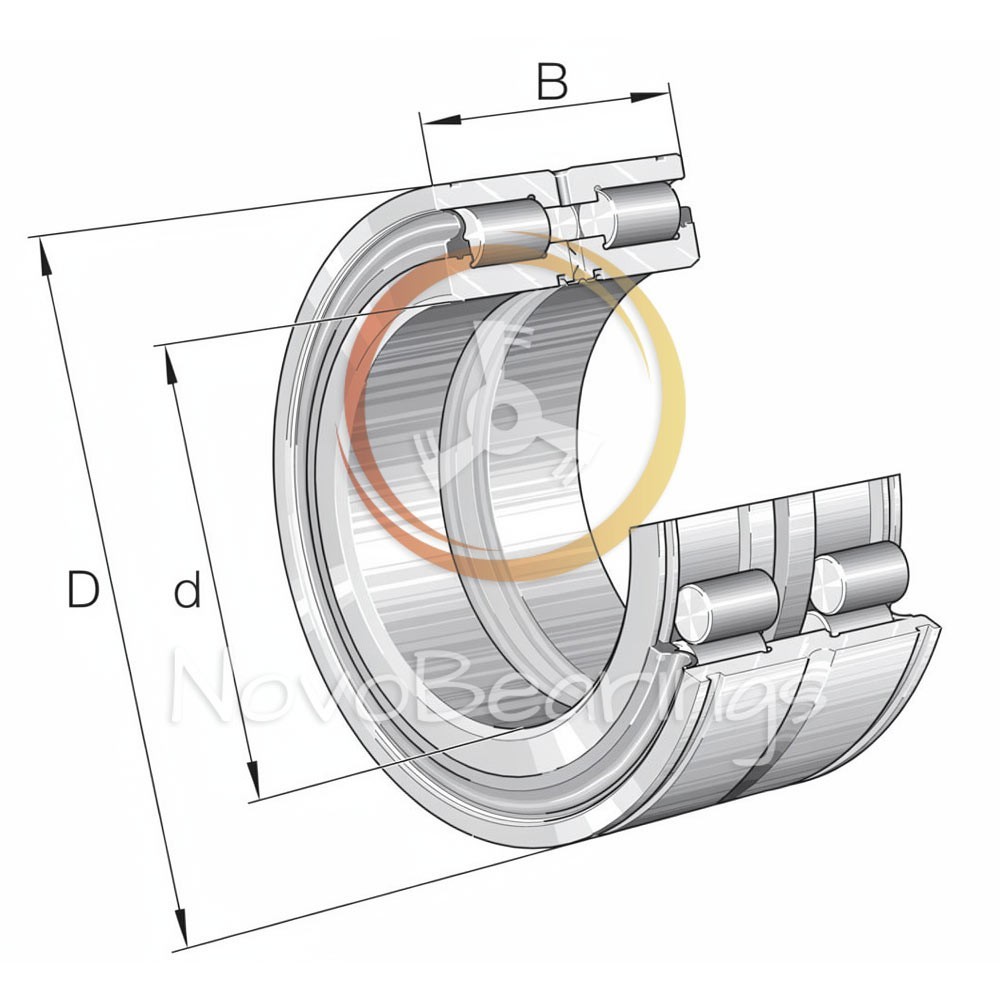 SL045018-D-PP Double Row Cylindrical Roller Bearing 90x140x67 mm. by INA brand