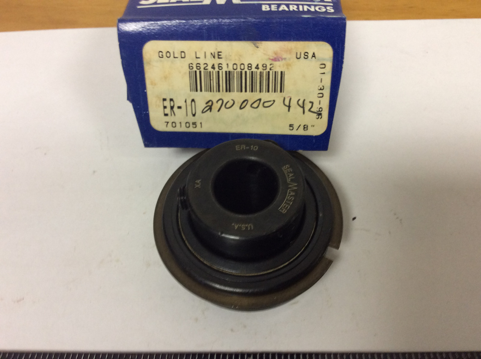 New. Sealmaster ER-10 Insert Bearing, .625″ Bore