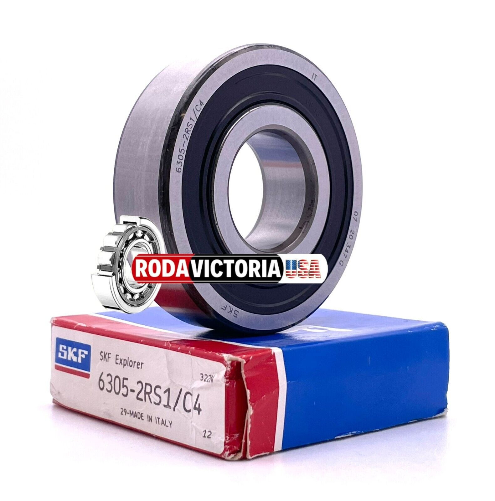 6305-2RS1/C4 SKF 25x62x17mm SKF Rubber Sealed Deep Groove Ball Bearing