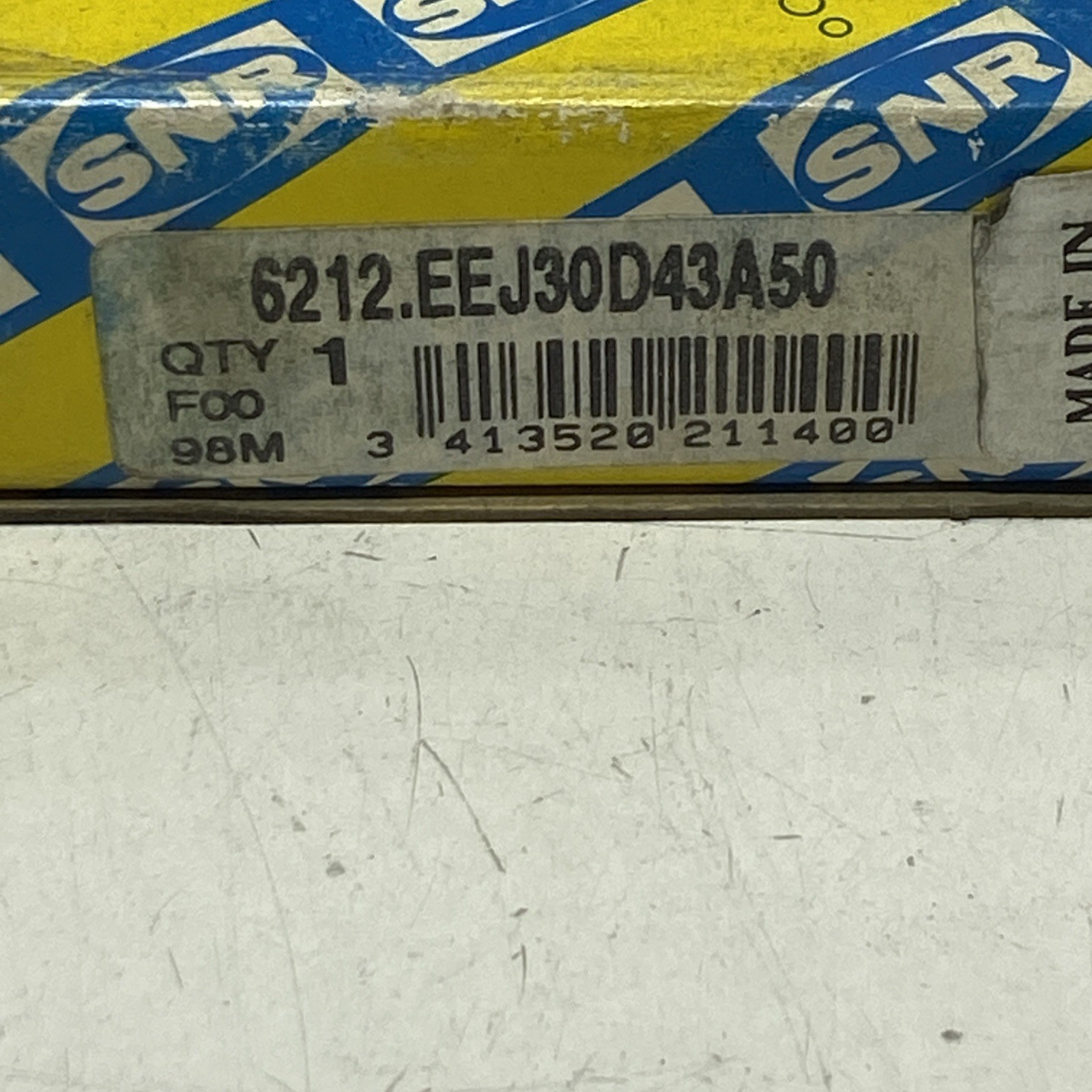 SNR 6212EEJ30D43A50 Spherical Roller Bearing New