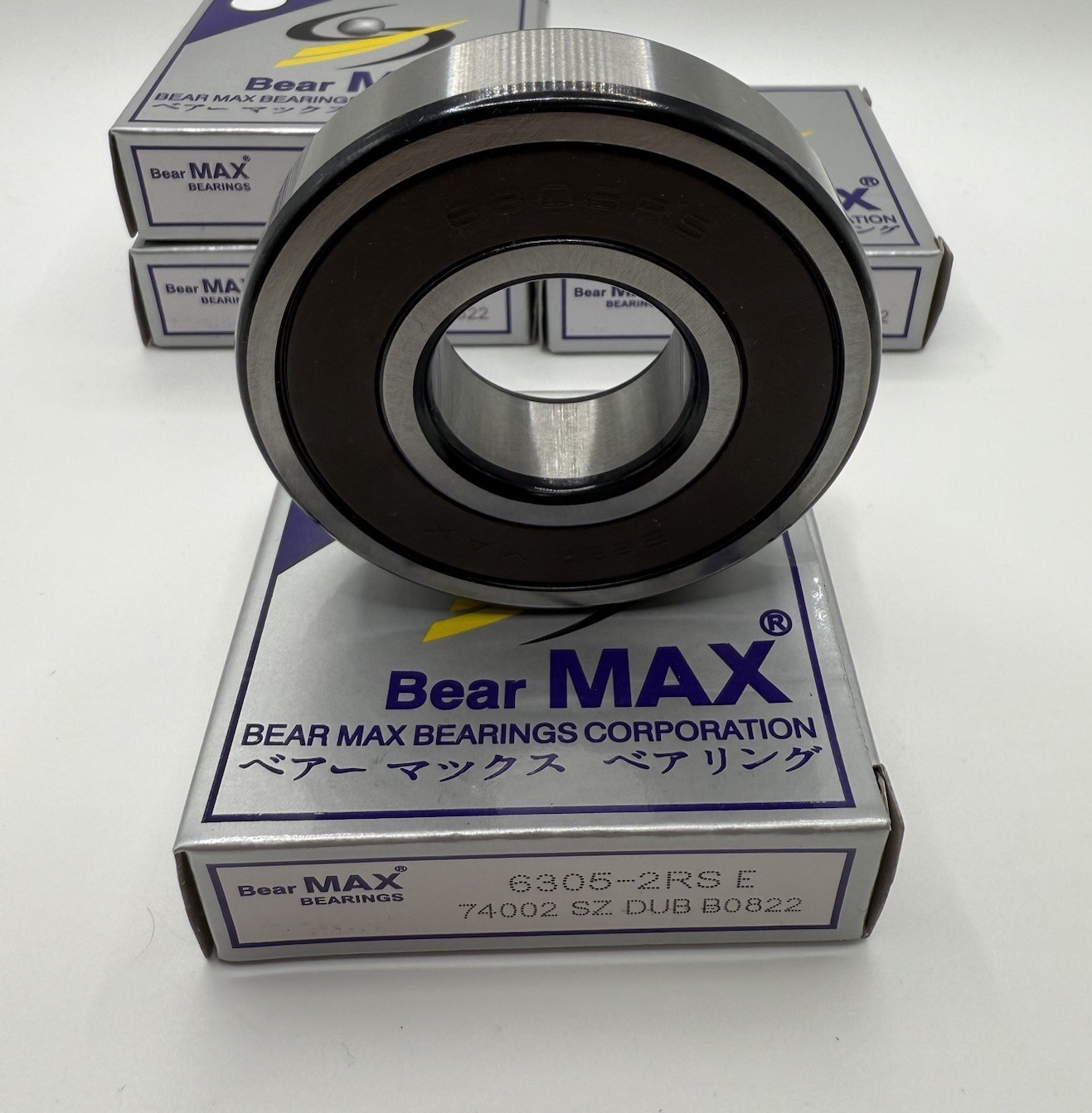 10 pcs BearMAX 6305-2RS 25x62x17mm Rubber Seal Deep Groove Ball Bearings 63052RS