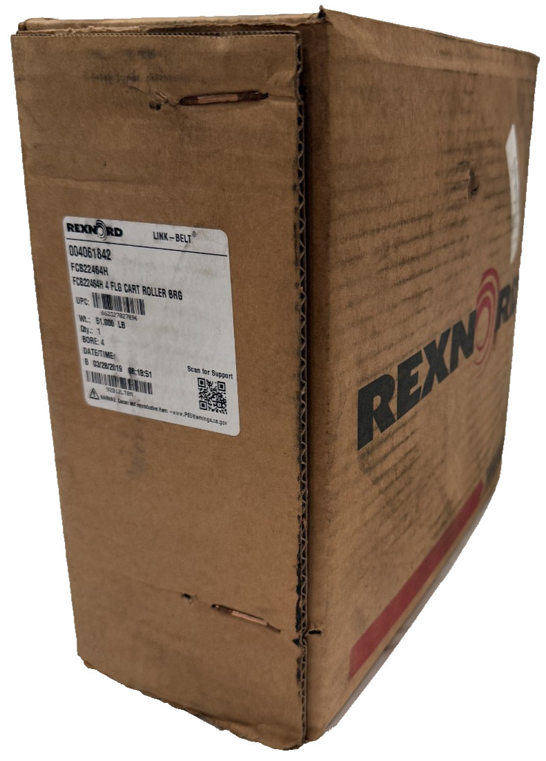 NEW REXNORD FCB22464H LINK-BELT SPHERICAL ROLLER BEARING CARTRIDGE 4″ FLANGE