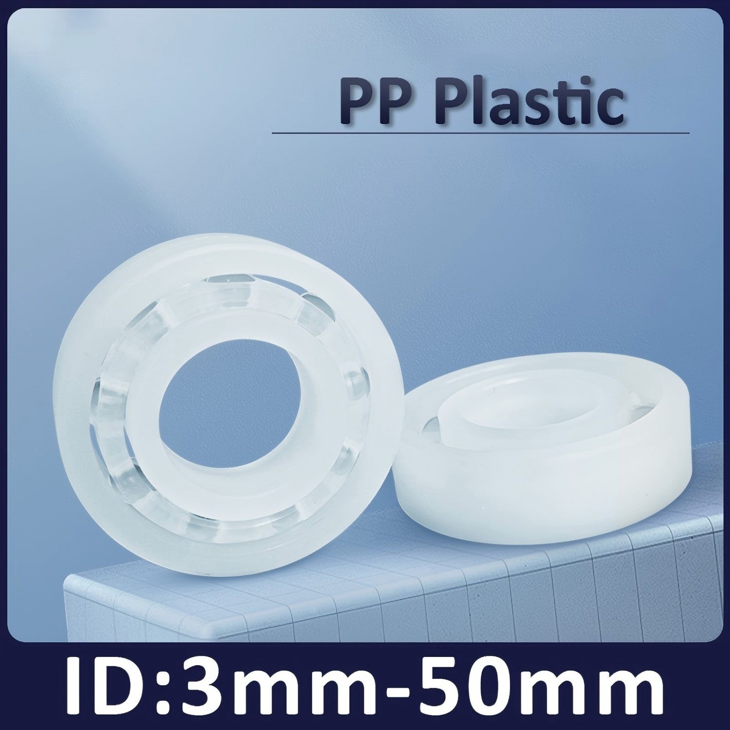 PP Plastic Ball Bearing Polypropylene Corrosion Resistance Waterproof ID 5-40mm
