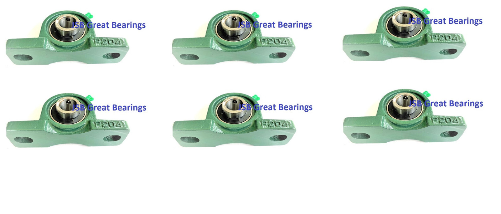 (Qt.6) UCP206-20 Solid Based Double Seal Pillow Block Bearings 1-1/4″ Bore