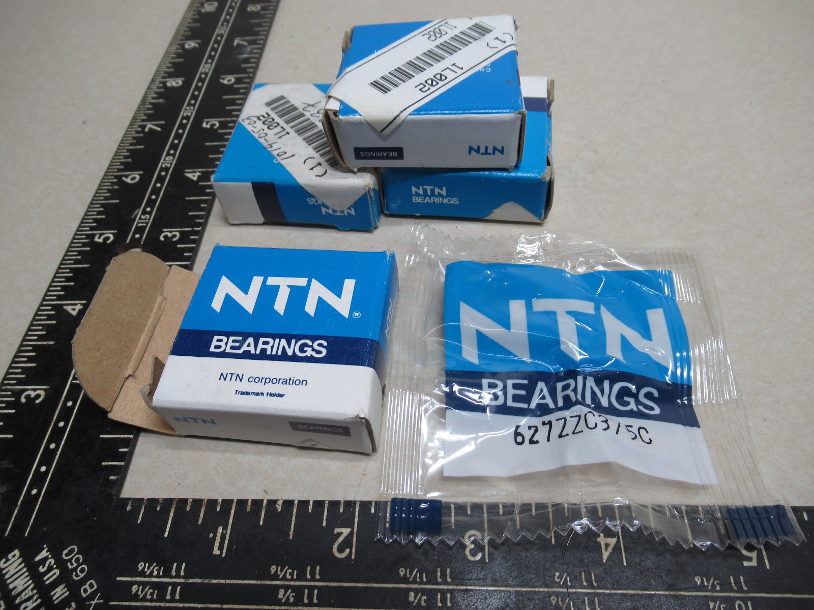 (4) NTN 627ZZ C3/5C Radial Ball Bearing 7mm x 22mm x 7mm Made in Japan – NOS