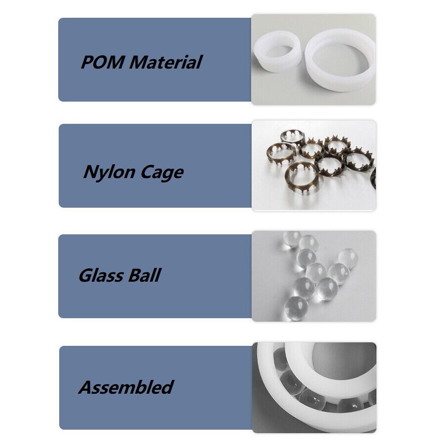 Mini POM Plastic Deep Groove Ball Bearing ID 3mm 4mm 5mm 6mm 8mm- 60mm All Sizes