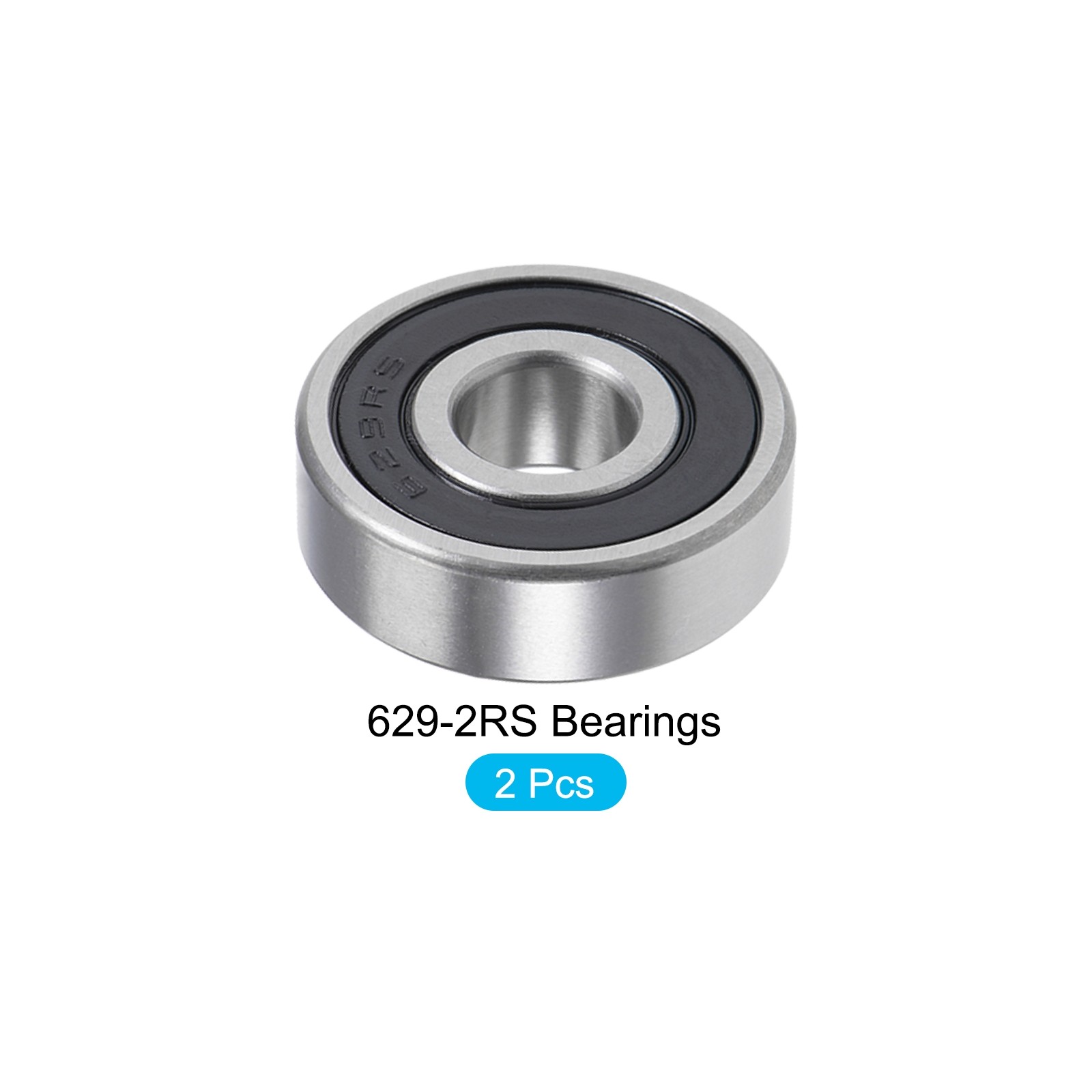 Deep Groove Ball Bearings 629-2RS 9mmx26mmx8mm 2Pcs Chromium Steel Double Sealed