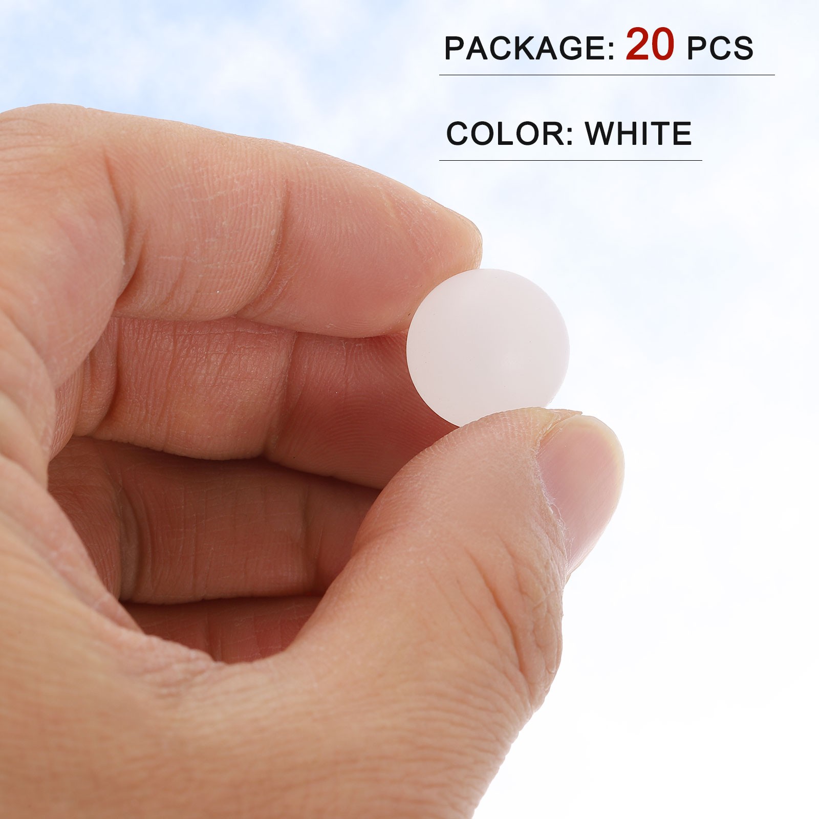 20pcs PP Plastic Bearing Balls 5/8″ (15.875mm) Solid Plastic Ball, White