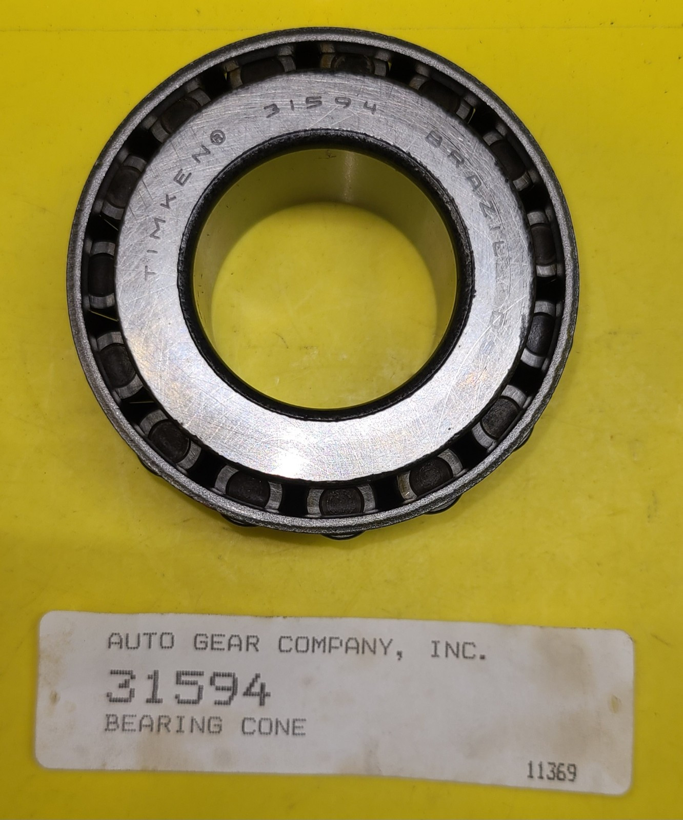 Timken 31594 Tapered Roller Bearing Cone, 1.375″ Bore, 1.125″ Width